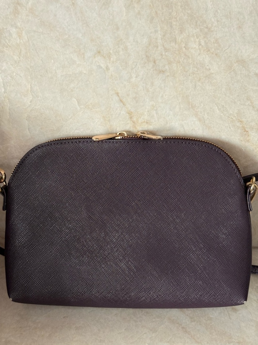H&M Dark purple Crossbody Bag with Gold Hardware